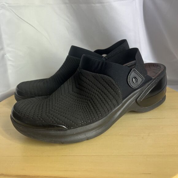 Bzees Shoes Womens 9M Kitty Slingback Clogs Black Round Toe Comfort Wedge - Picture 4 of 13